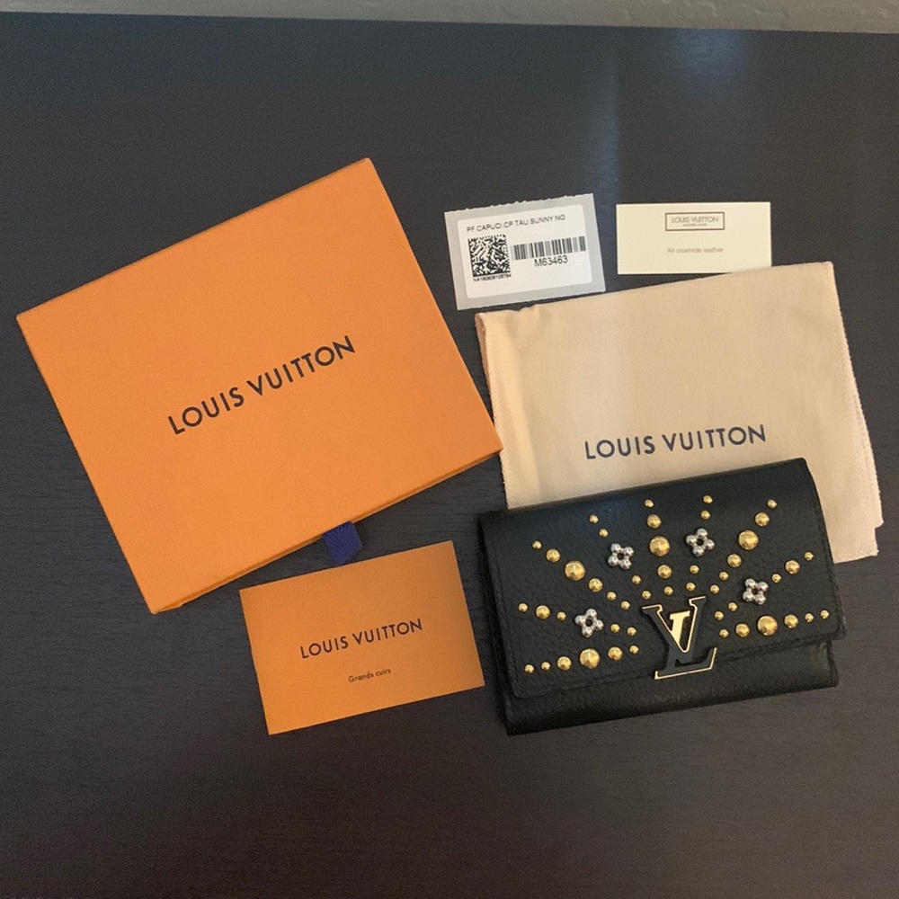 Authentic LV Capucines Compact Wallet with sun design